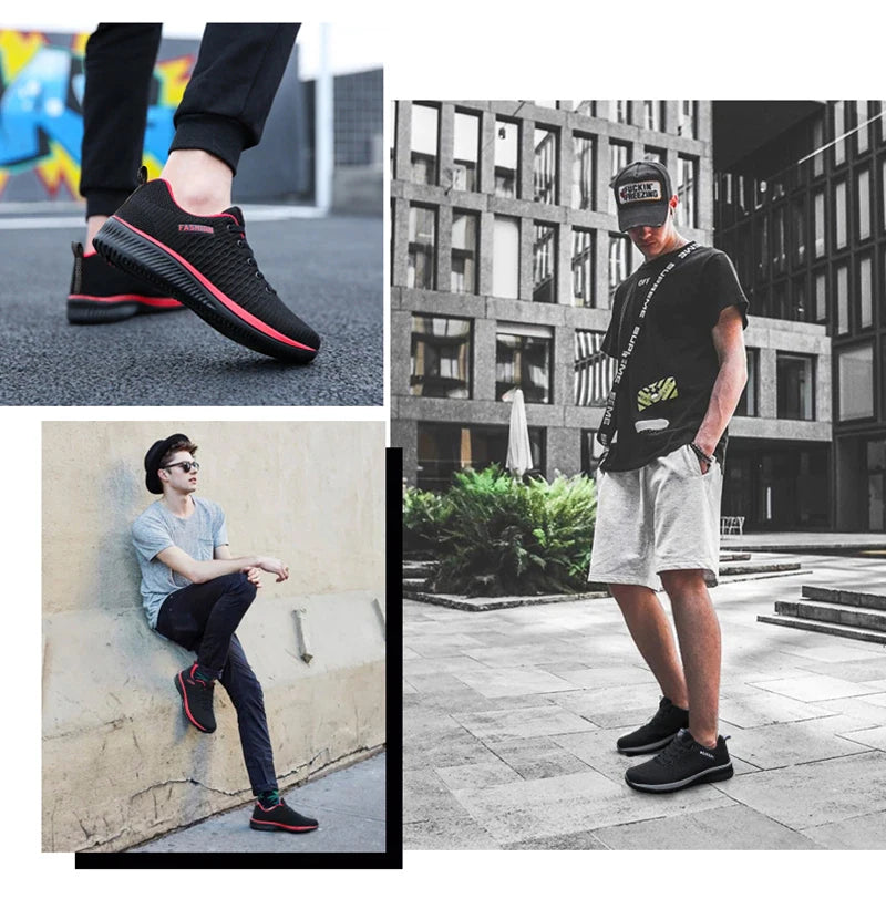 Mens Casual Sneakers Running Shoes Men Lace-up Lightweight Comfortable Breathable Big Size 46 Athletic Walking Shoes for Men