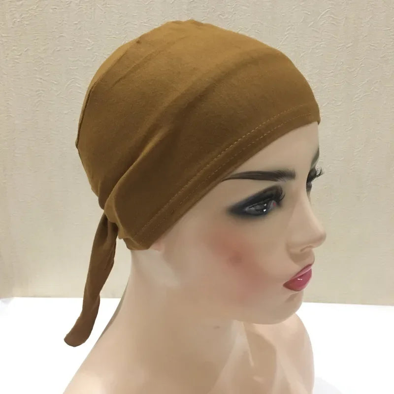 Soft Inner Muslim Women Hijab Cap Islamic Head Wear Hat Underscarf Cotton Hats Bonnet Turkish Scarves Arab Headdress India Caps