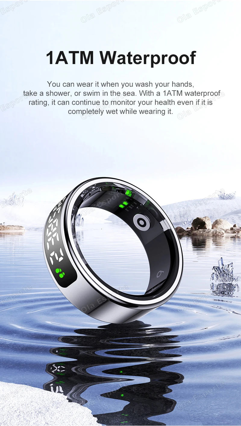 New R11 For xiaomi Smart Ring Men Women LED Display Screen Heart Rate Blood Oxygen Monitor Waterproof Multi Sports Modes rings