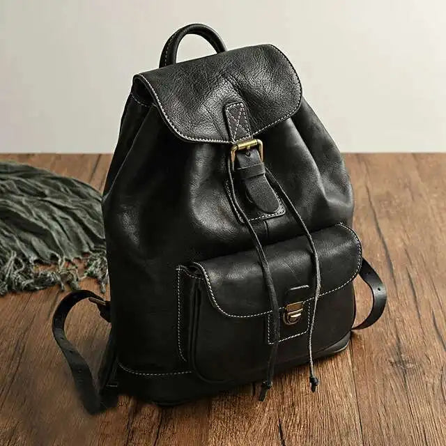 MOTAORA New Women's Genuine Leather Backpack High-Quality Vintage Anti-Theft Daypack for Ladies Luxury Designer Girl School Bags