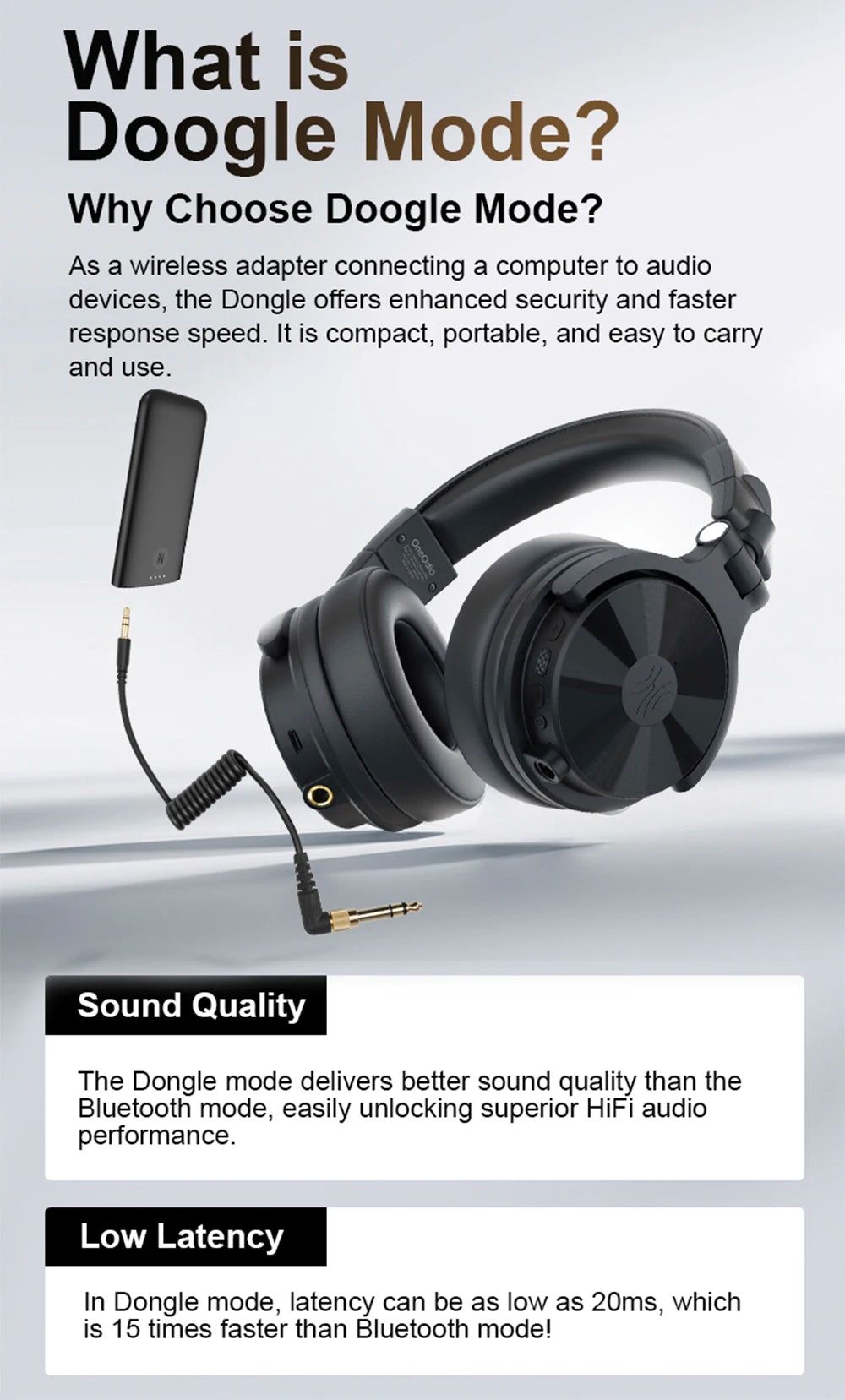 Oneodio Studio Max1 Bluetooth Headphones Wireless DJ Headset With Low Latency Professional Studio Monitor Headphones Hi-Res LDAC