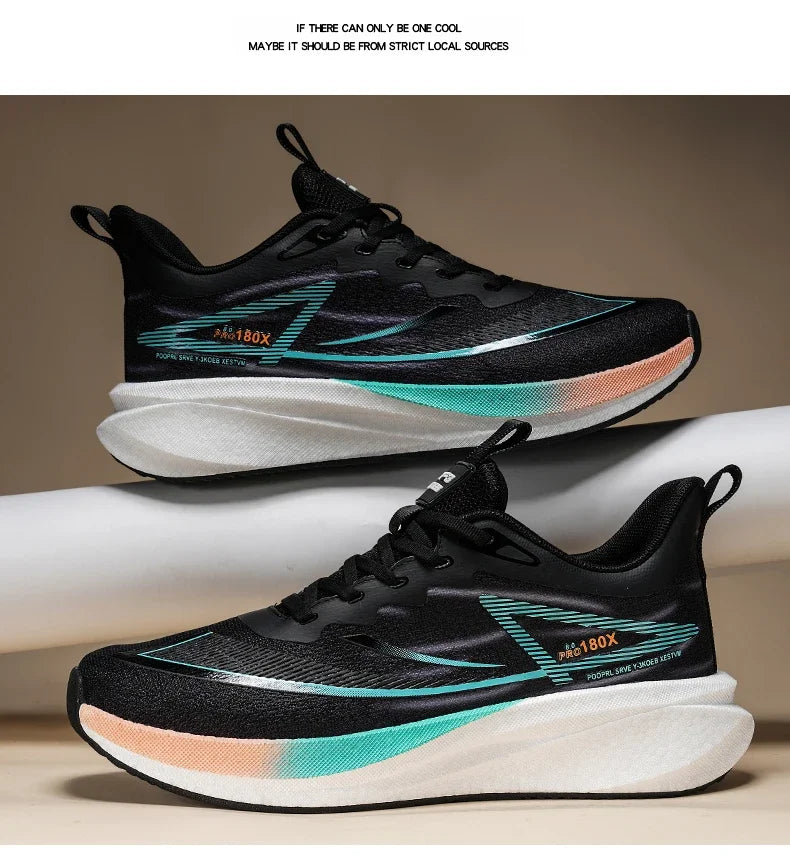 Marathon Air Cushion Men Sports Running Shoes Breathable Lightweight Women's Comfortable Athletic Nonskid Carbon Plate Sneakers