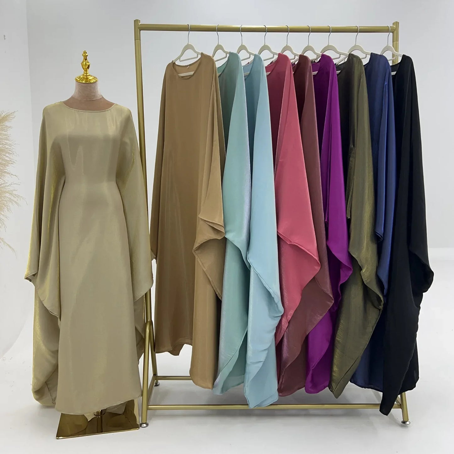 Shiny Butterfly Abaya Inside Belt Muslim Party Long Dress Summer Abayas for Women Dubai Luxury Turkey Islam Clothes Kaftan Robe
