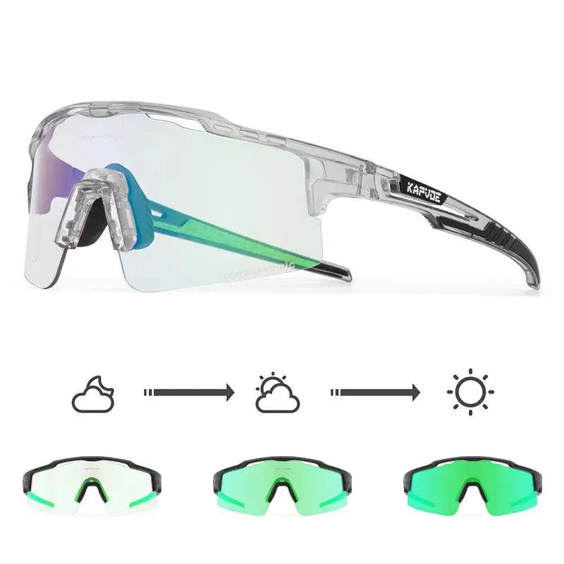 KAPVOE Photochromic Cycling Glasses Outdoor Sports Sunglasses for Man Bicycle Eyewear MTB Cycling Women Road Bike UV400 Goggles