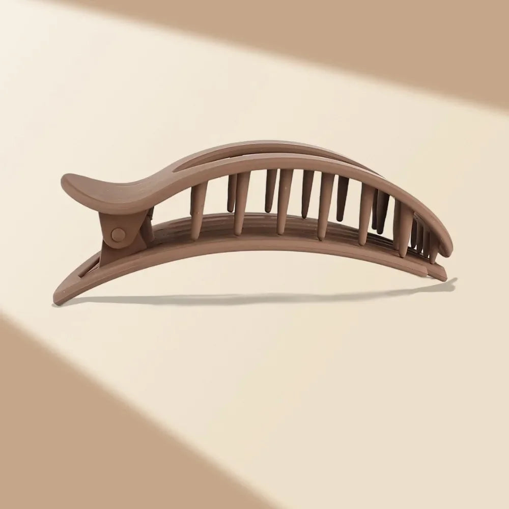 Fashion Oval Hair Claw Clip for Women New Design Leopard Matte Curved Flat Styling Barrettes Acrylic Lying Down Hair Accessories
