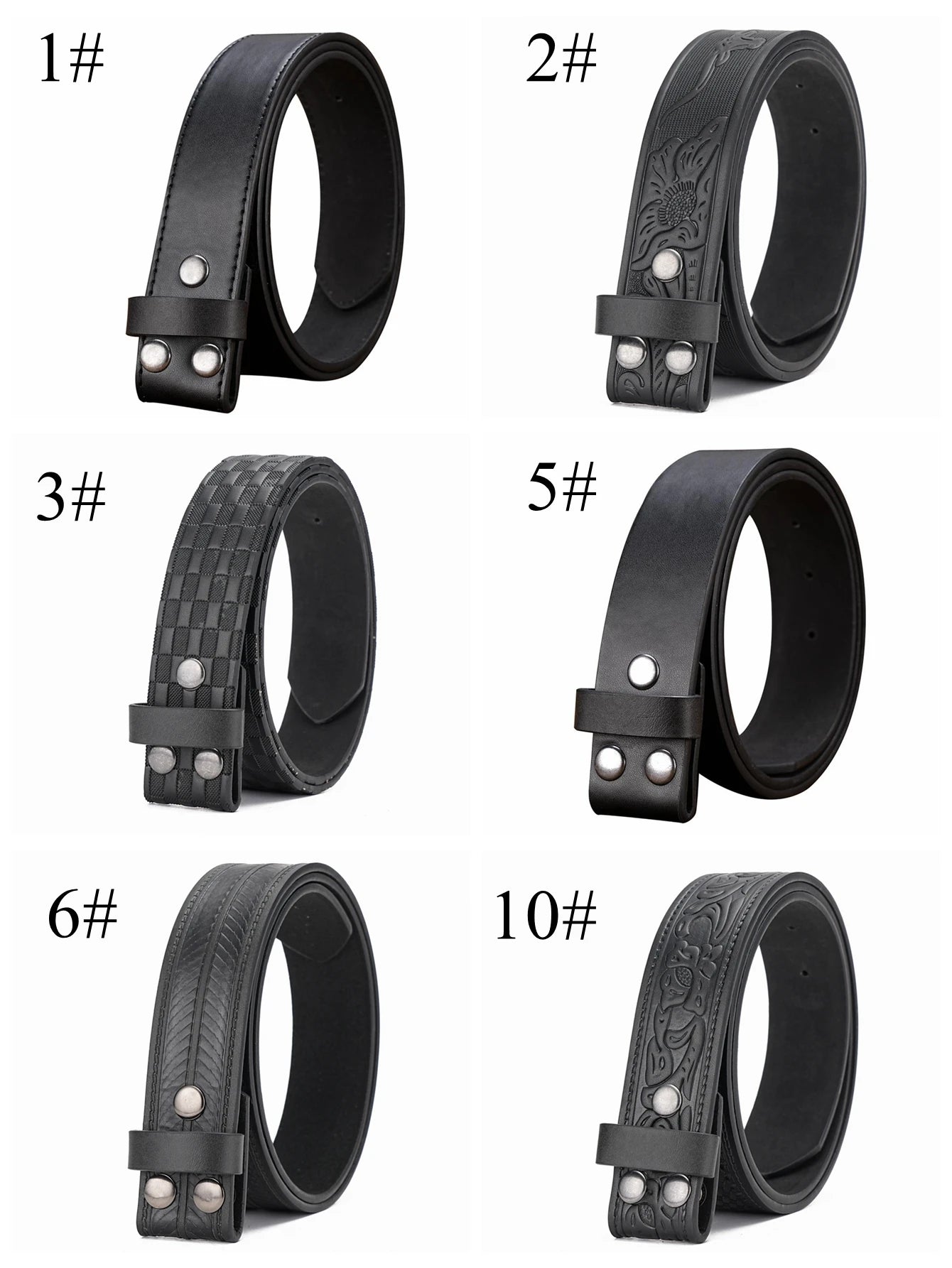 A Multi-color Pattern Pu Belt (Without Buckle) Can Be Changed Buckle for Men and Women
