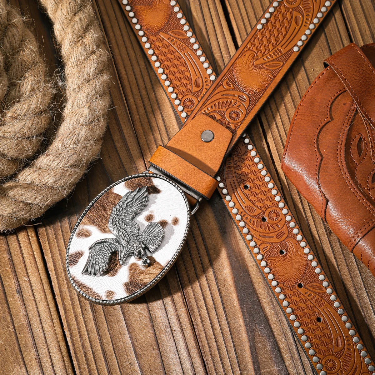 A casual and retro belt, a waist accessory for Western-style clothing, metal buckle, PU belt, suitable for both men and women