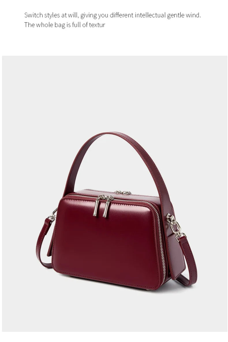 YANATARI underarm cowhide Genuine leather handbags women vintage shoulder bag female crossbody bags luxury high quality 2025