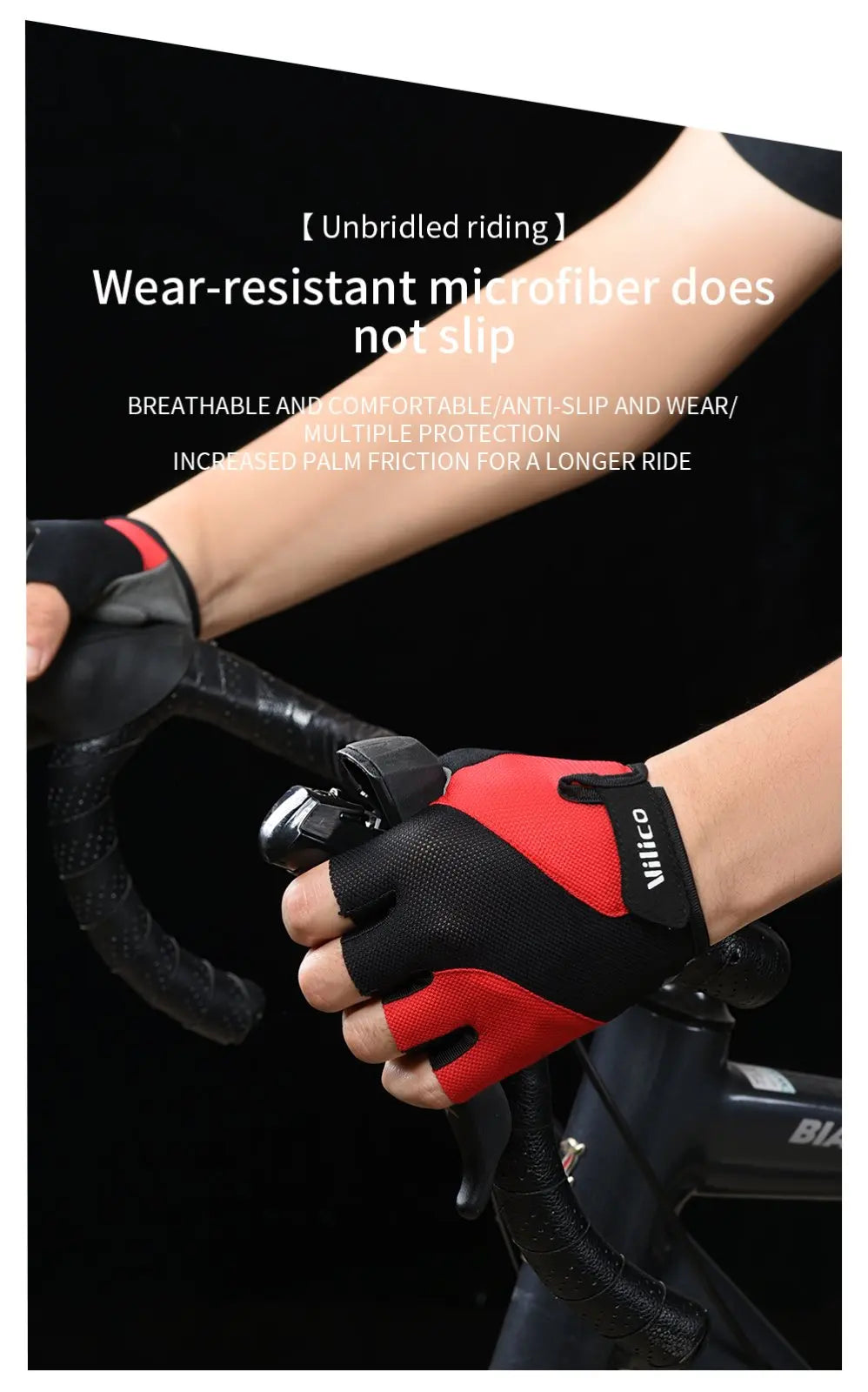 Cycling Gloves Breathable And Wear-Resistant Riding Short Finger Gloves,Outdoor Running Gloves For Spring And Summer Sports