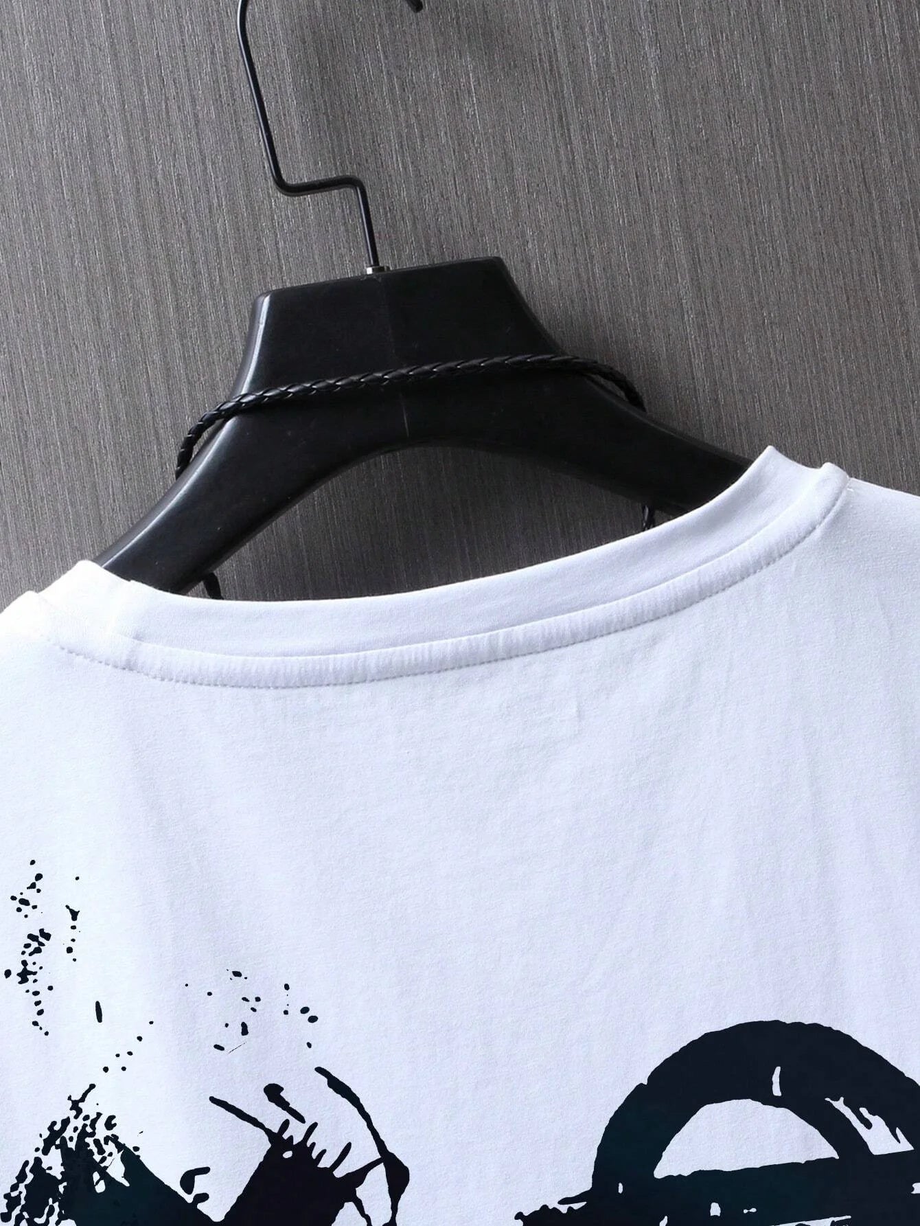 Men's 100% Cotton Oversized Smiling Face Printed Short Sleeve T-Shirt