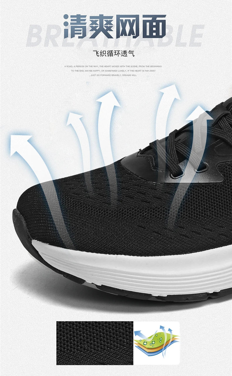 Couples breathable mesh casual sports shoes summer new non-slip outdoor running shoes plus size light men and women's sneakers