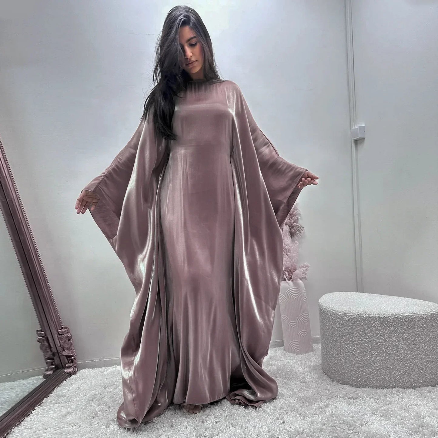 Shiny Butterfly Abaya Inside Belt Muslim Party Long Dress Summer Abayas for Women Dubai Luxury Turkey Islam Clothes Kaftan Robe