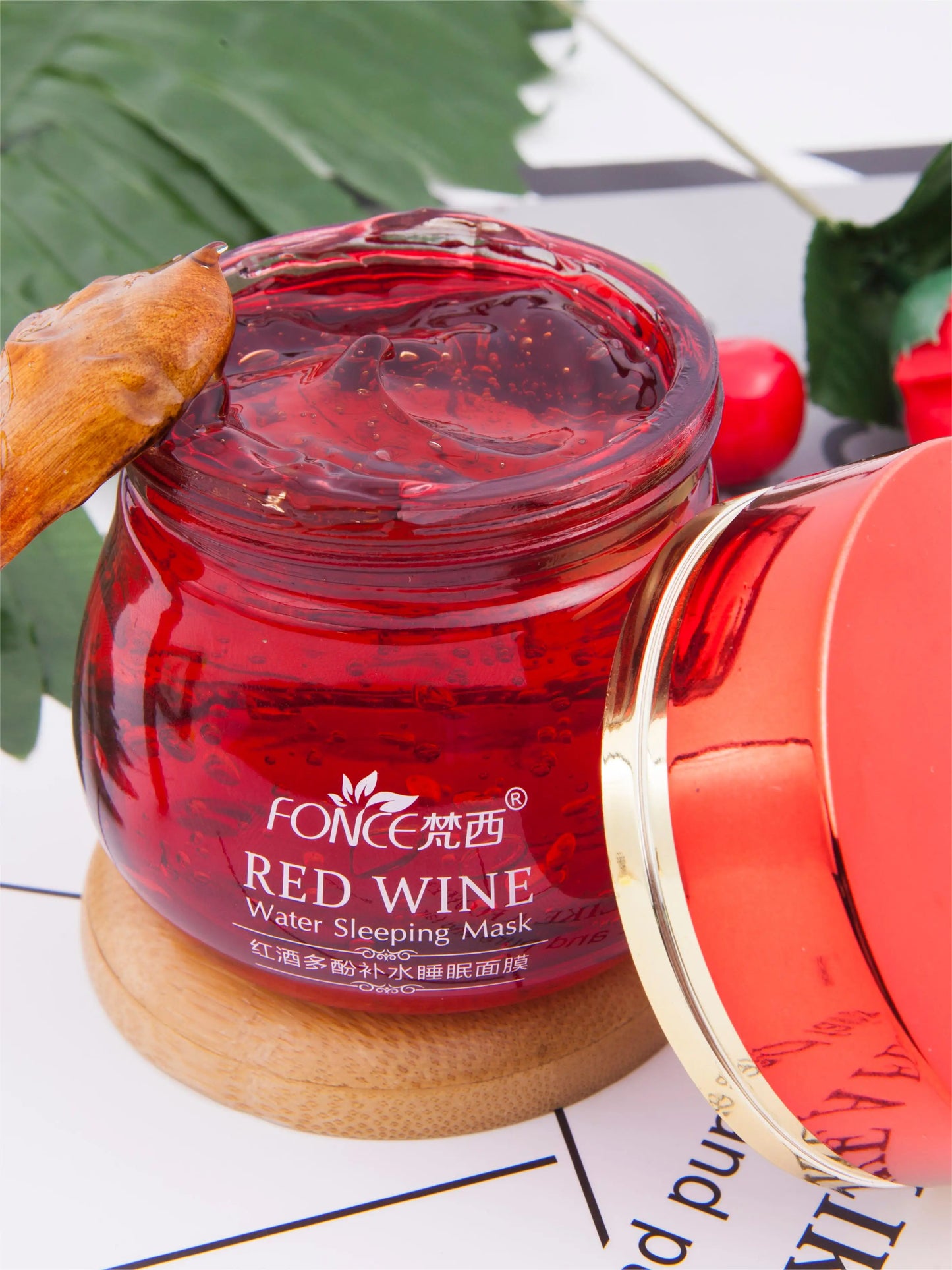 Fonce Red Wine Sleep Night Mask Wine Clear Night No-Clean Pack 100g