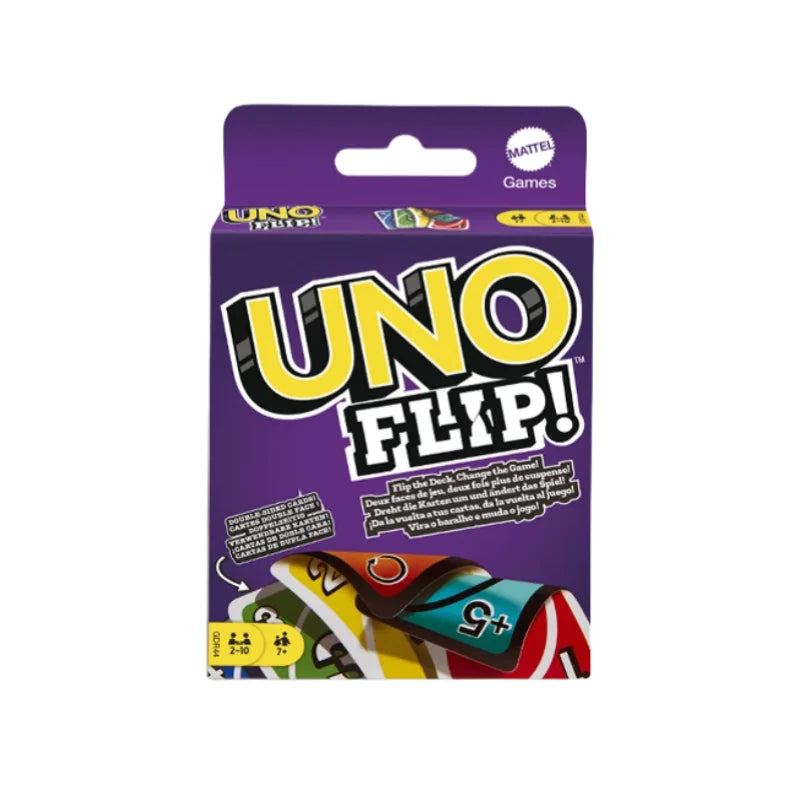Authentic Mattel Uno Card Flip Card Upgrade Double Sided Play Casual Party Desktop Game Multiplayer Uno Game