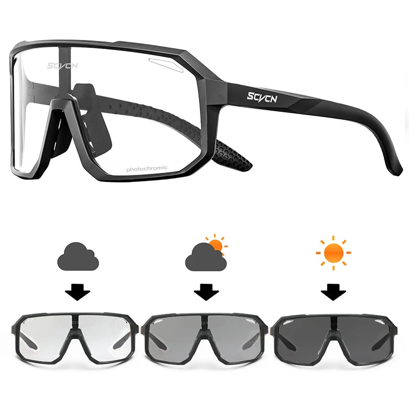 SCVCN Outdoor MTB Driving Glasses Cycling Sunglasses UV400 Women Sports Running Eyewear Men Road Bicycle Glasses Bike Goggles