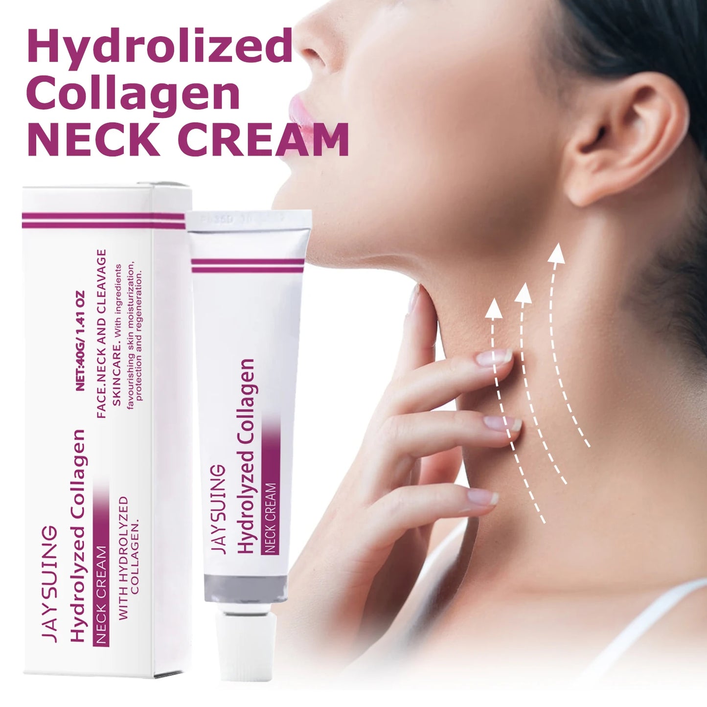 Hydrolyzed Collagen Neck Cream Eliminate Neck Fine Lines Firming Lifting Neck Remove Double Chin Rejuvenation Cream SkinCare