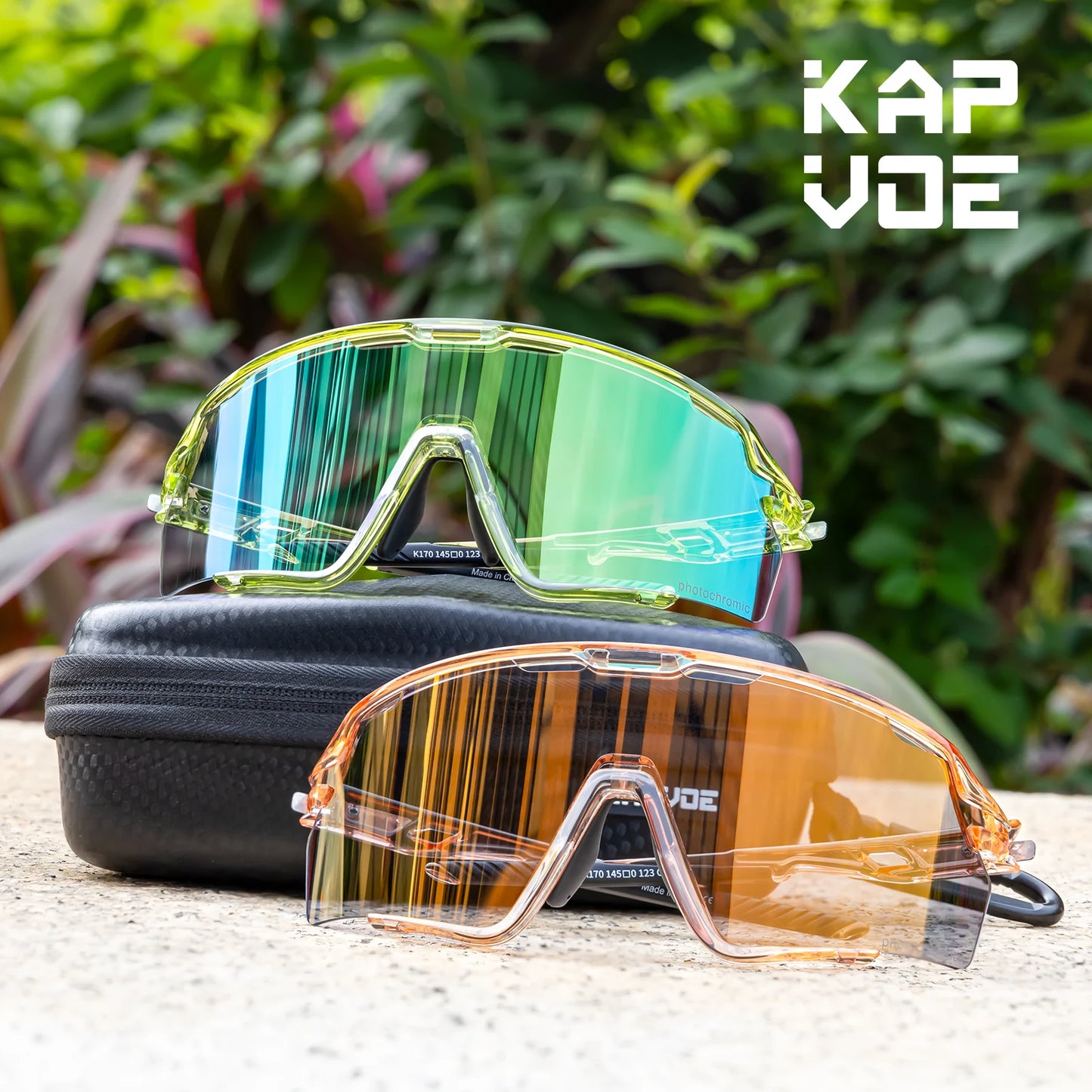 Kapvoe new Outdoor Photochromic Sunglasses Bicycle Cycling Glasses MTB Road Bike Eyewear Women Man Sports Hiking UV400 Goggles