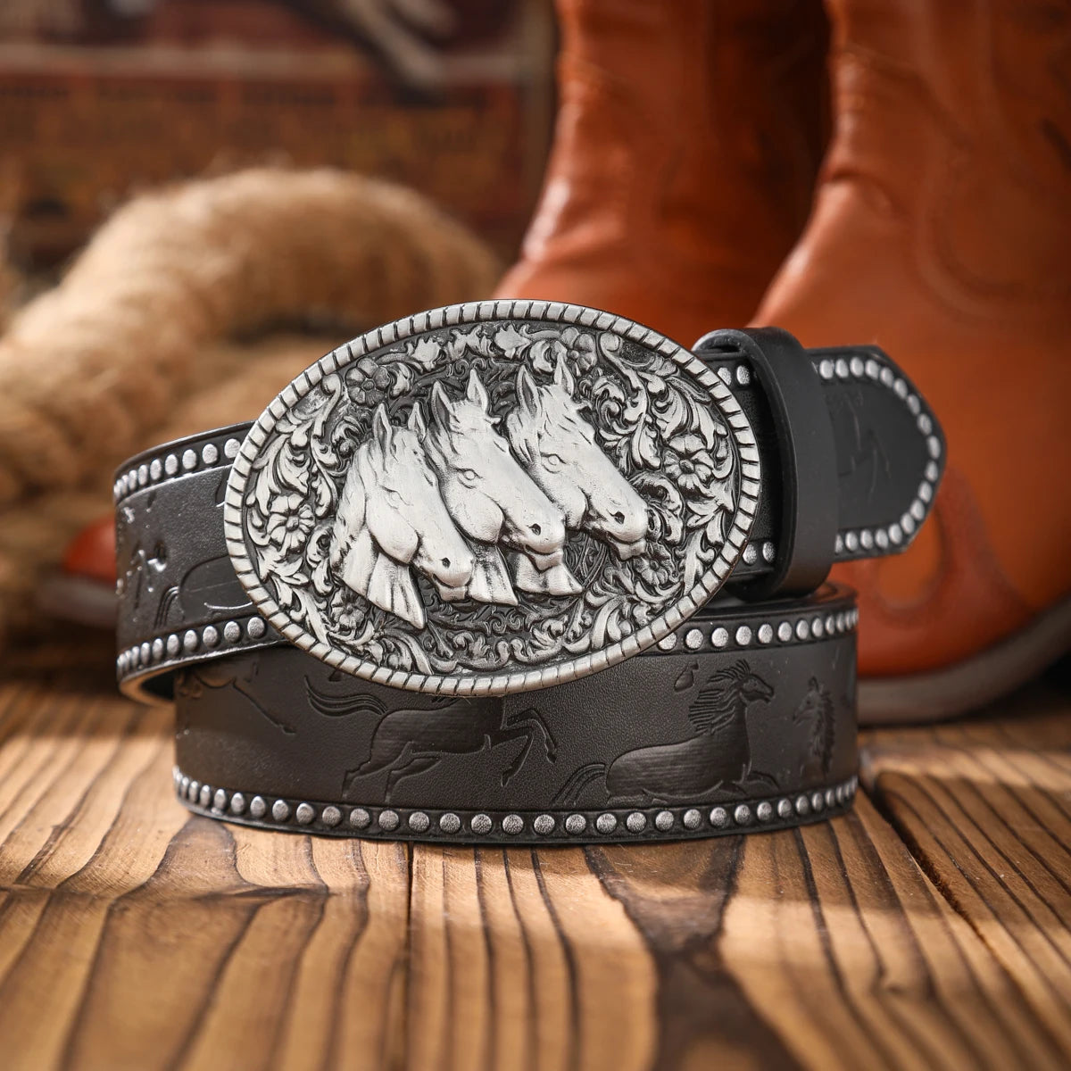 Vintage meets fashion! Alloy buckle PU belt, suitable for both men and women, to create a personalized Western style