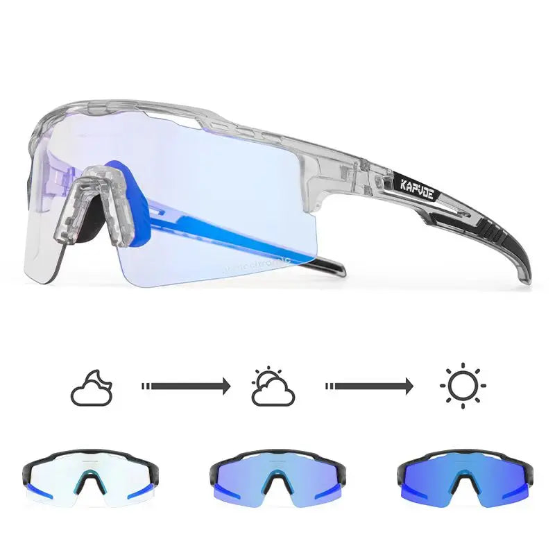 KAPVOE Photochromic Cycling Glasses Outdoor Sports Sunglasses for Man Bicycle Eyewear MTB Cycling Women Road Bike UV400 Goggles