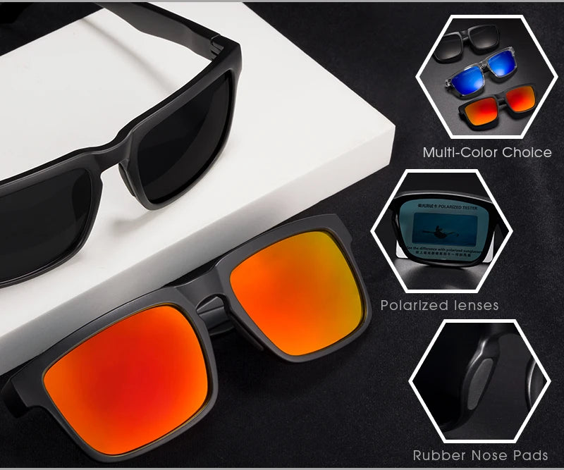 Kapvoe Fashion Polarized Fishing Sunglasses Men Outdoor Sport Eyewear Bicycle Cycling Glasses Women MTB Road Bike UV400 Goggles