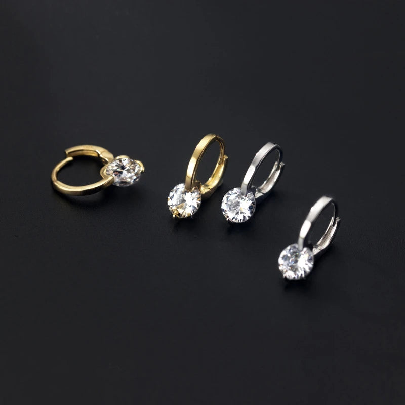 Solitaire 1ct D Moissanite Earrings for Women 2023 Diamond Sterling Silver Hoop Earrings 925 Drop Earrings Girls 14k Gold Plated