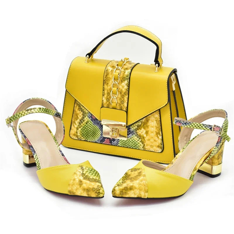 2024 Italian Shoe and Bag Set for Party In Women Luxury Shoes Women Designers Nigerian Women Party Pumps High Heels Sexy Ladies