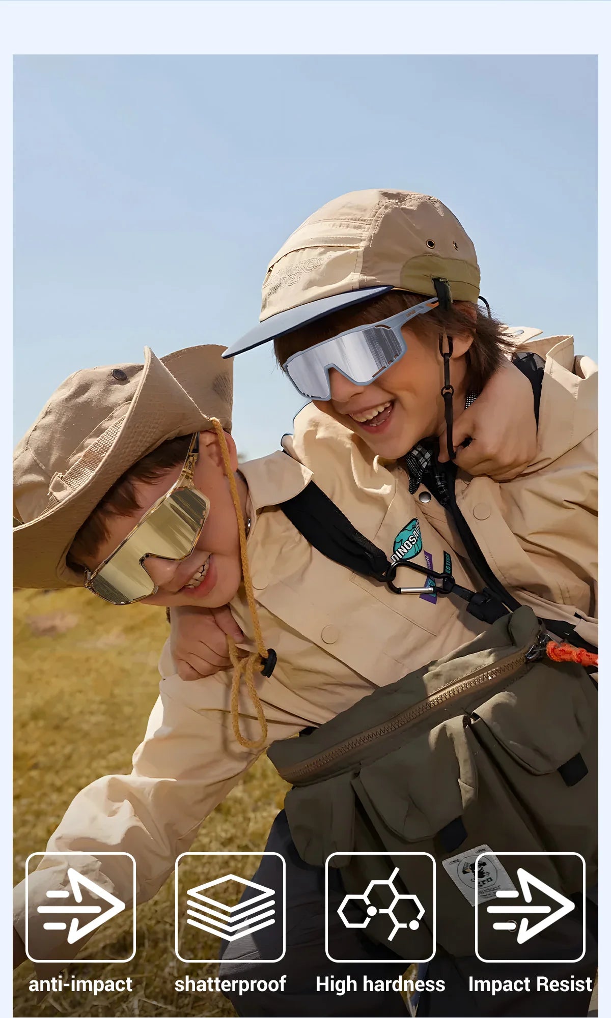 KAPVOE New Bicycle Outdoor Cycling Glasses Outdoor Sports Sunglasses Children Bike Eyewear MTB Bicycle UV400 Hiking Goggles