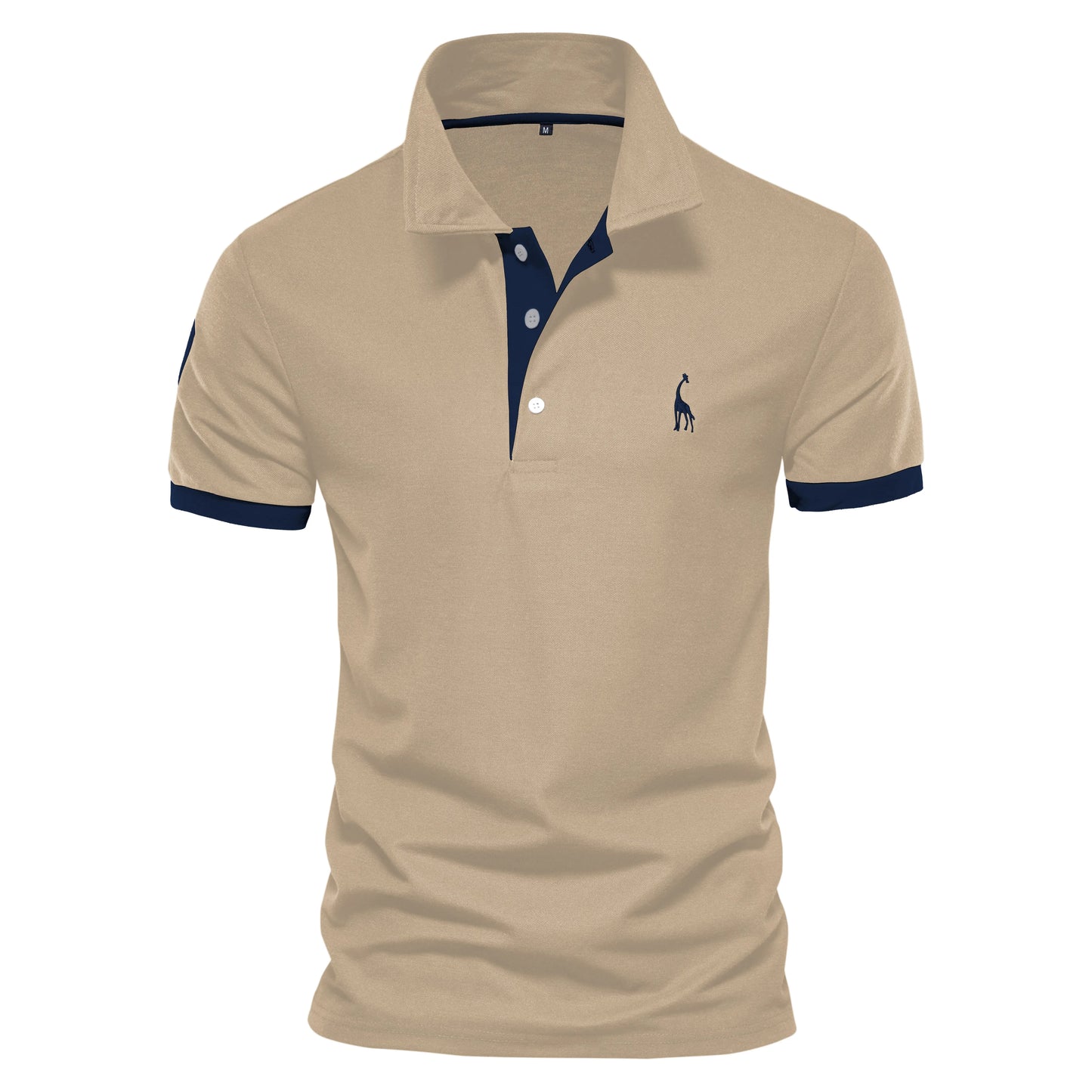 Polo style Giraffe Shirt Men Quality Embroidery Summer Short Sleeve Polo Casual Business Social Mens Polos BR Size