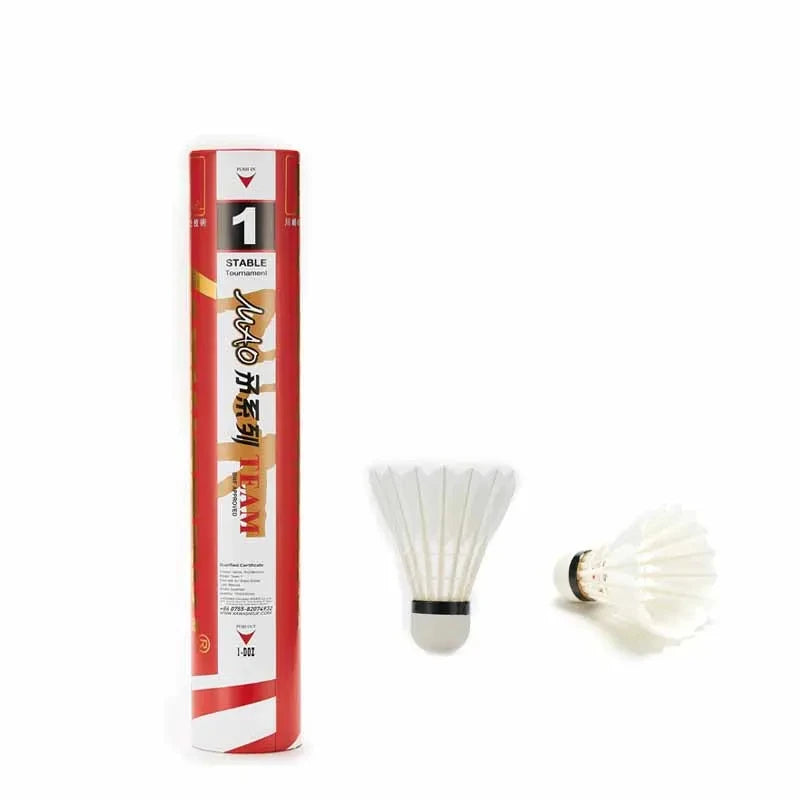 Kawasaki Tournament Level Shuttlecock Goose Feather Team 1 Badminton shuttle Professional Badminton Balls Speed 77'