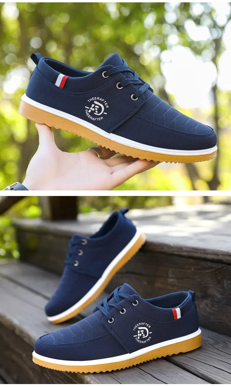 Man Canvas Shoes Fashion Platform Sneakers for Men Casual Walking Breathable Shoes Male Loafers Zapatillas Hombre 2025