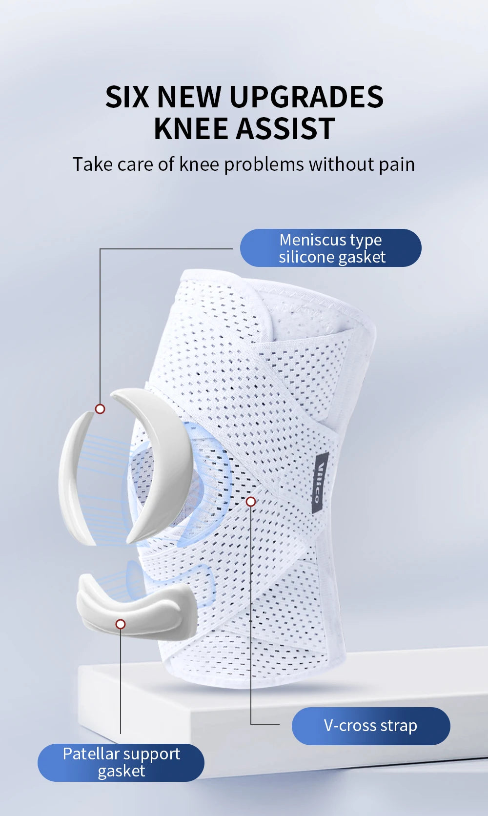 1PC Sports Kneepad Men Women Pressurized Elastic Knee Pads Arthritis Joints Protector Fitness Gear Volleyball Brace Protector