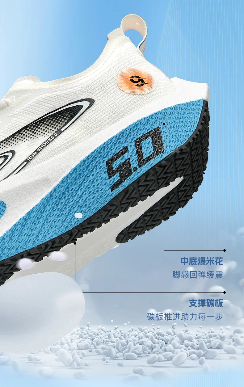 Men's Sports Shoes Cushioning Non-Slip Flat Wear Resistant Sneakers Mesh Breathable Platform Soft Running Shoes for Man
