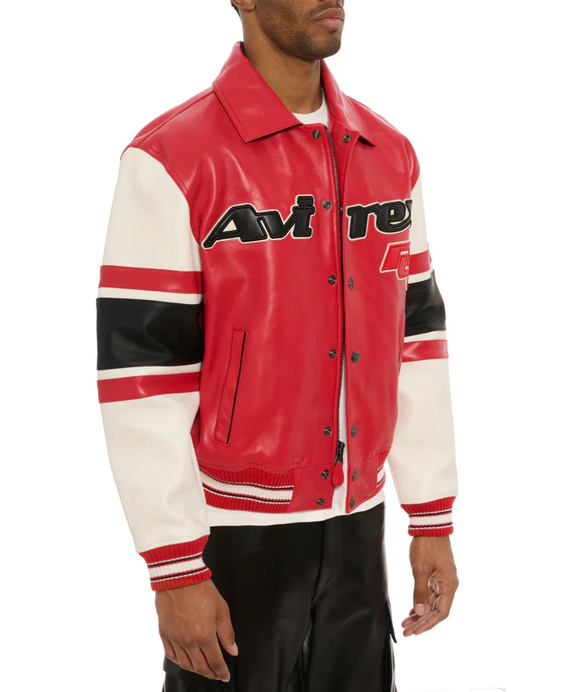 New listing Europe lamb skin embroidery men leather leather jacket American size fashion casual flight suit sheepskin loose coat