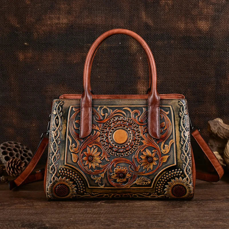 MOTAORA Embossed Luxury Designer Leather Bags Women's Handbags Trend 2025 New Handmade Vintage Handbag Women Shoulder Bag Female