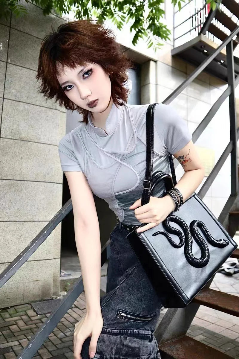 Original Niche Design 2023 New High Quality Snake Handbags for Women Fashion Trend Dark Wind Crossbody Bag Bolso Mujer Hot Sale