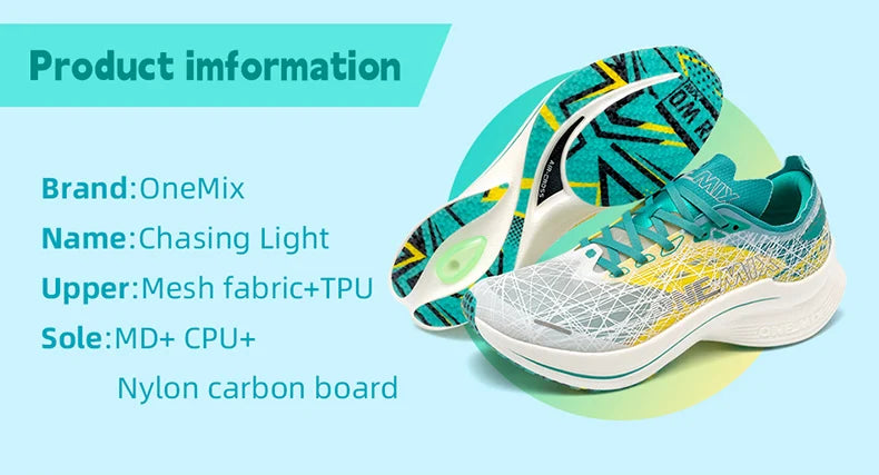 ONEMIX 2025 New Carbon Plate Marathon Running Shoe Pro Tests Stable Support For Shock-absorbing Ultralight Bounce Sneakers