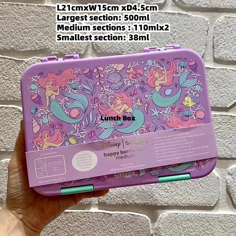 Genuine Australia Smiggle Backpack Disney Mermaid Stationery School Bag Lunch Bag Anime Backpack Student Gift Separate Purchases