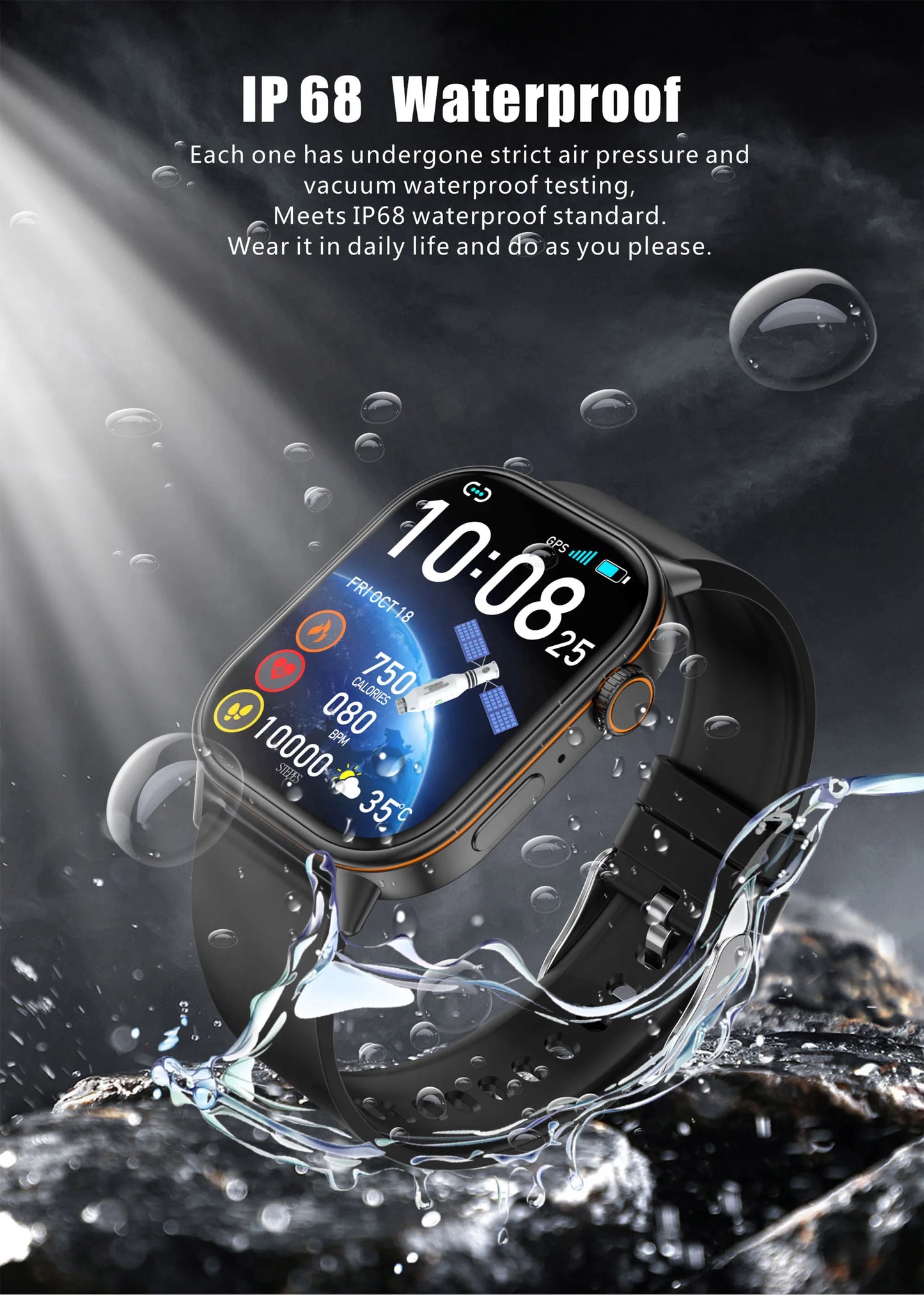 LIGE NEW GPS Smart Watch Men Compass Sports Fitness Bluetooth Call IP68 Waterproof Men Women Smartwatch For Xiaomi HUAWEI iPhone