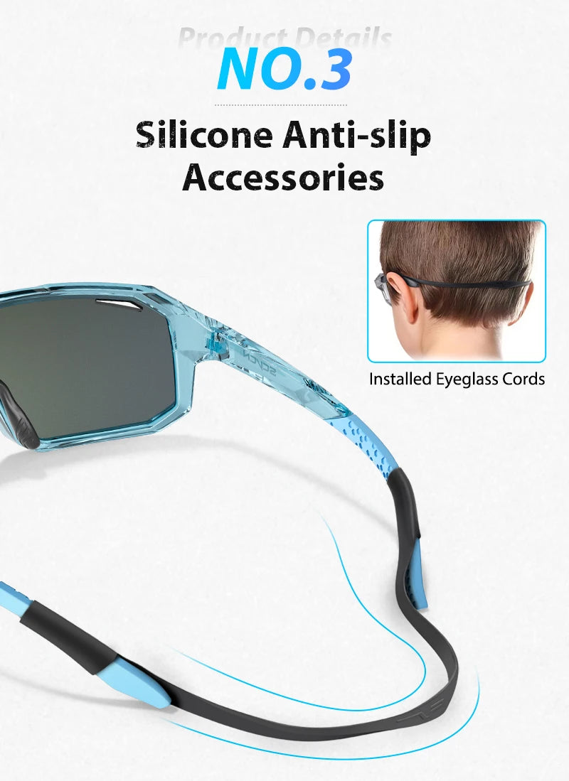 SCVCN New Outdoor Boys Bike Cycling Eyewear Child Sunglasses Teenagers Bicycle Cycling Glasses Kids Sports UV400 Girls Goggles
