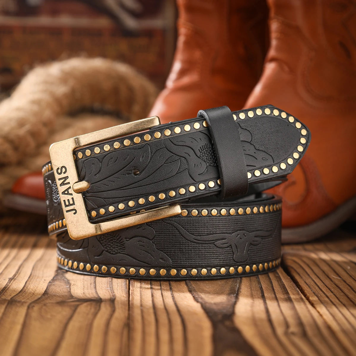 Vintage meets fashion! Alloy buckle PU belt, suitable for both men and women, to create a personalized Western style