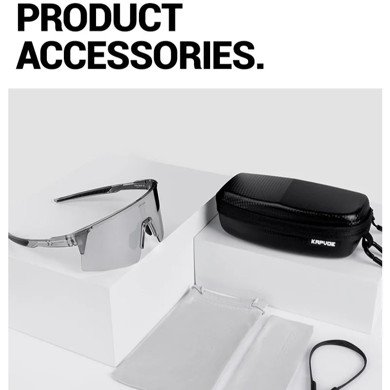 Kapvoe Sports Sunglasses for Men Cycling Glasses Women MTB Glasses Sports Driving Running Sunglasses UV400 Lightweight Goggles