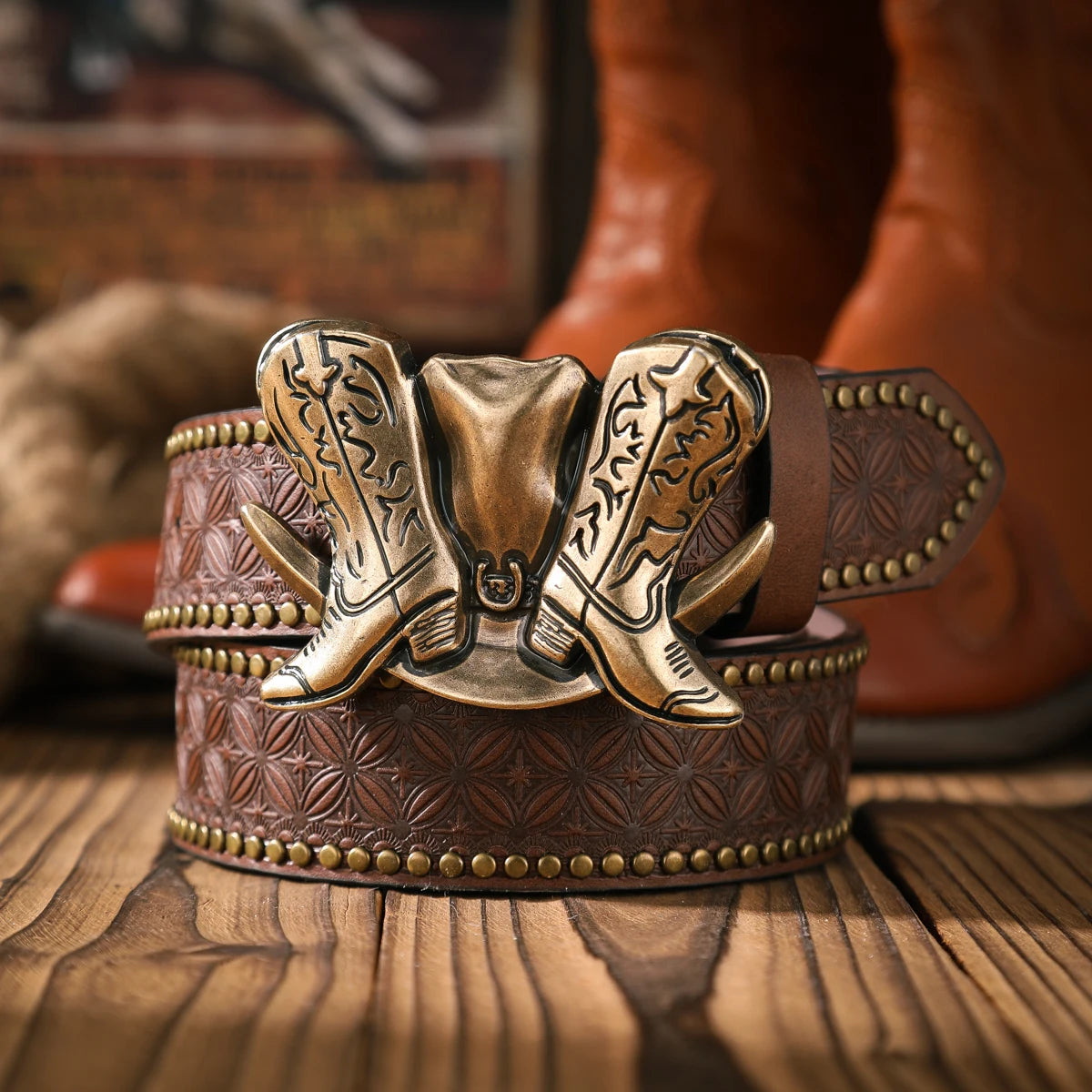 A casual and retro belt, a waist accessory for Western-style clothing, metal buckle, PU belt, suitable for both men and women