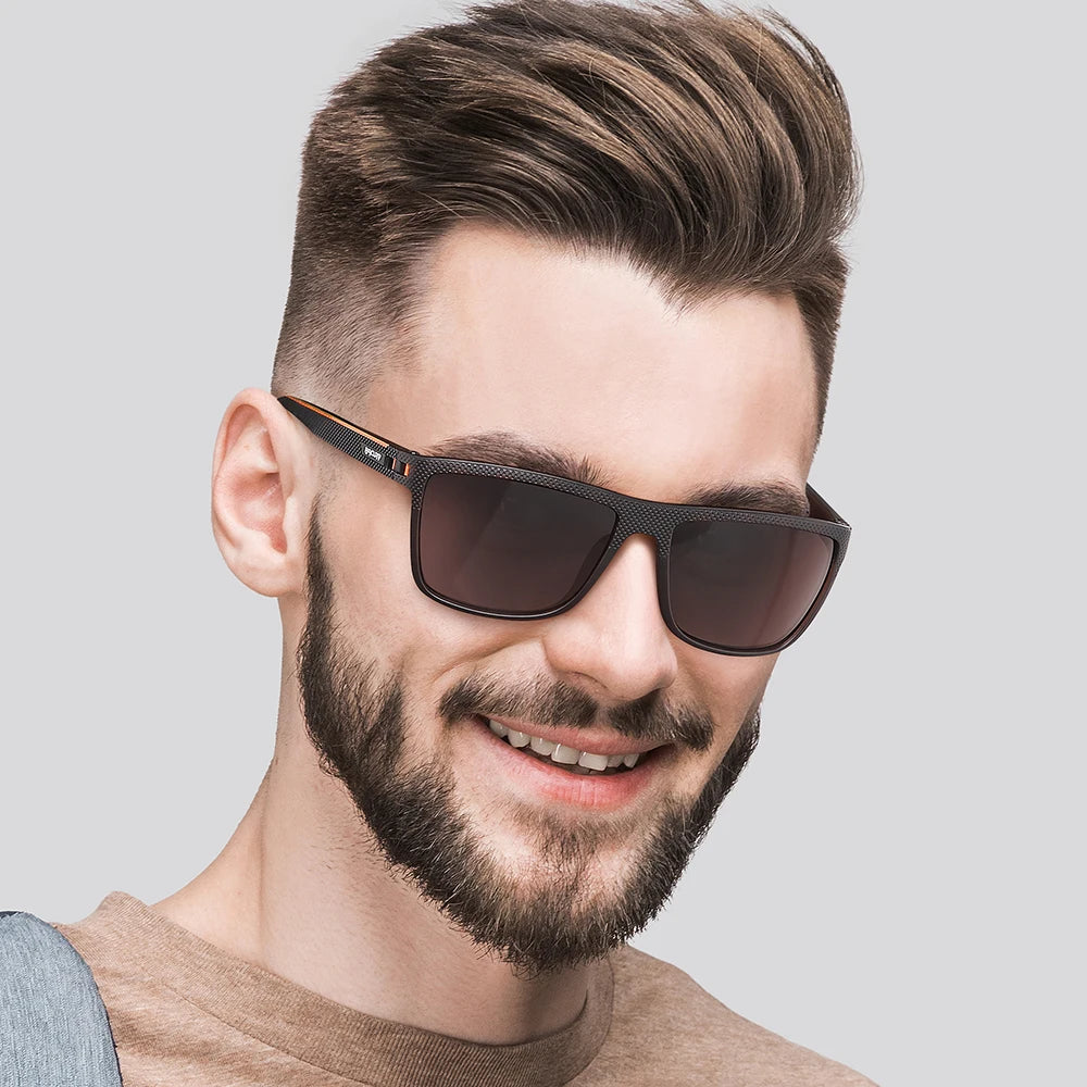 BACURY Original Polarized Men Sunglasses Square Comfortable Driving Finishing Hiking Sun Glasses Women Eyewear