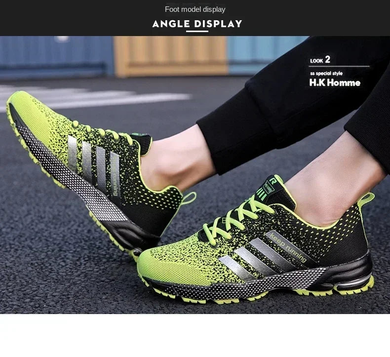 Men Casual Sneakers Summer Breathable Sport Shoes Lightweight Outdoor Mesh Running Shoes Athletic Jogging Tenis Walking Shoes