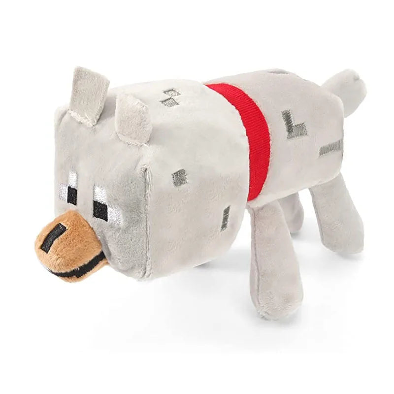 Game MC Baby Pig Plush Stuffed Toys Wolf Ocelot Baby Pig Enderman Plush Soft Animals Toy Doll for Kids Children Gifts