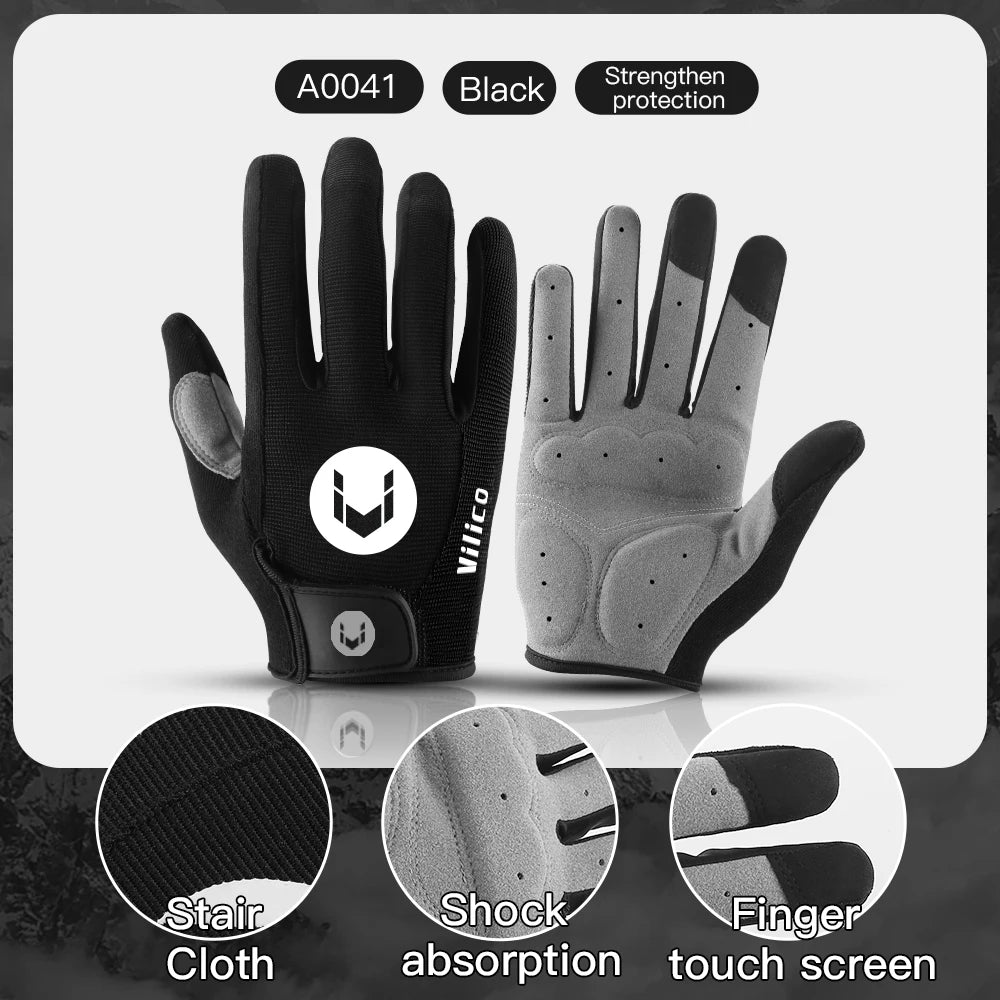 New Outdoor Touch Screen Slip-Proof Gloves Hiking Cycling Mountaineering Men Women Thin Full Finger Camping Gloves