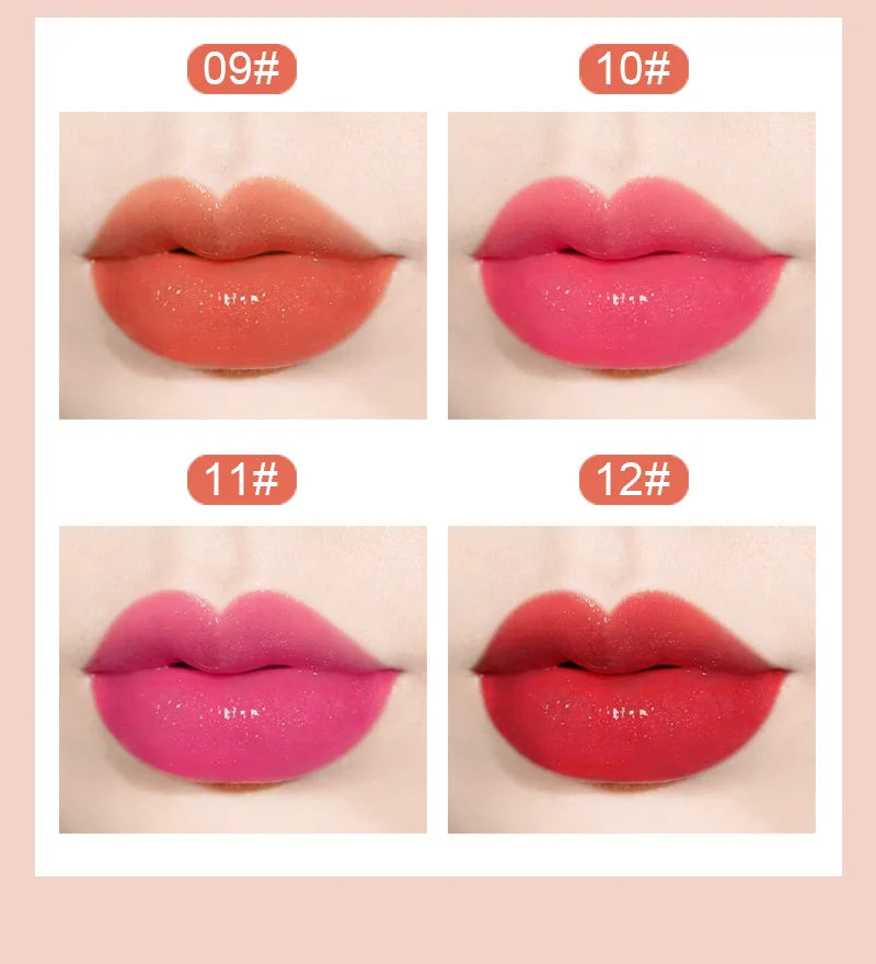 Pearlescent Lipstick Lazy Lip Shape Pearlescent Fine Glitter Lipstick Not Easy to Fade Temperature Change Moisturizing Discoloration Lazy Lipstick Makeup Performance with Glitter Lipstick