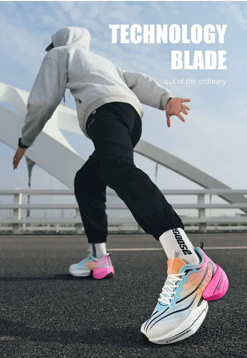 Men's Sports Shoes Racing Carbon Plate Marathon Sneakers Light Comfortable Athletic Running Shoes Tennis Cross Training Shoes