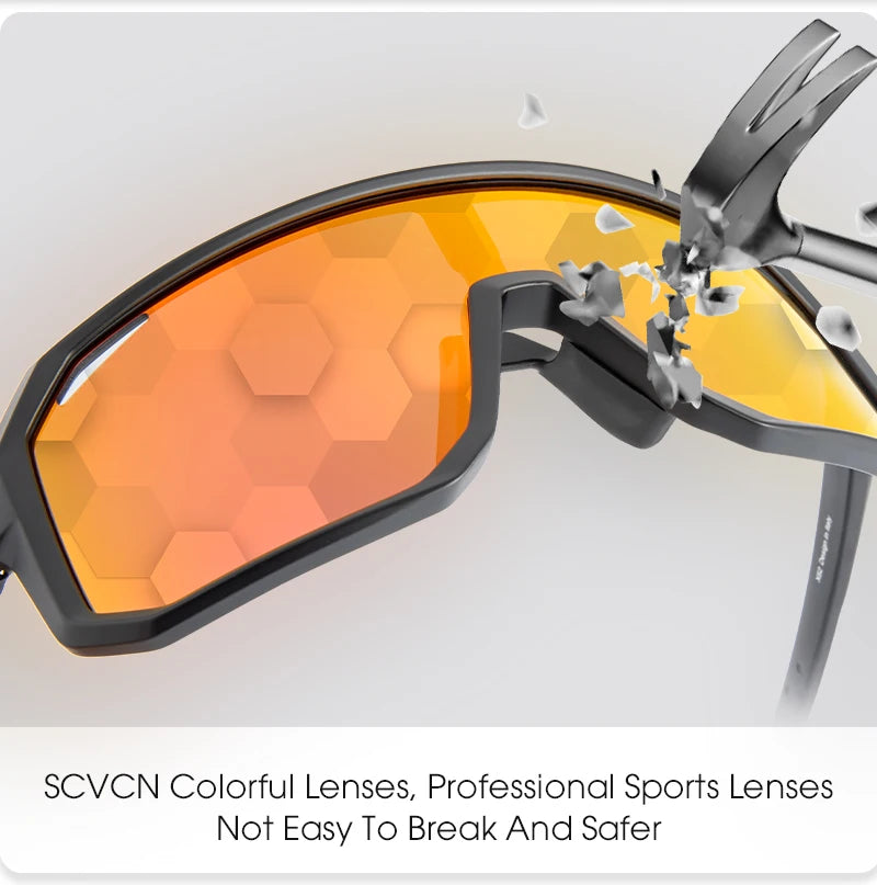 SCVCN Outdoor MTB Driving Glasses Cycling Sunglasses UV400 Women Sports Running Eyewear Men Road Bicycle Glasses Bike Goggles