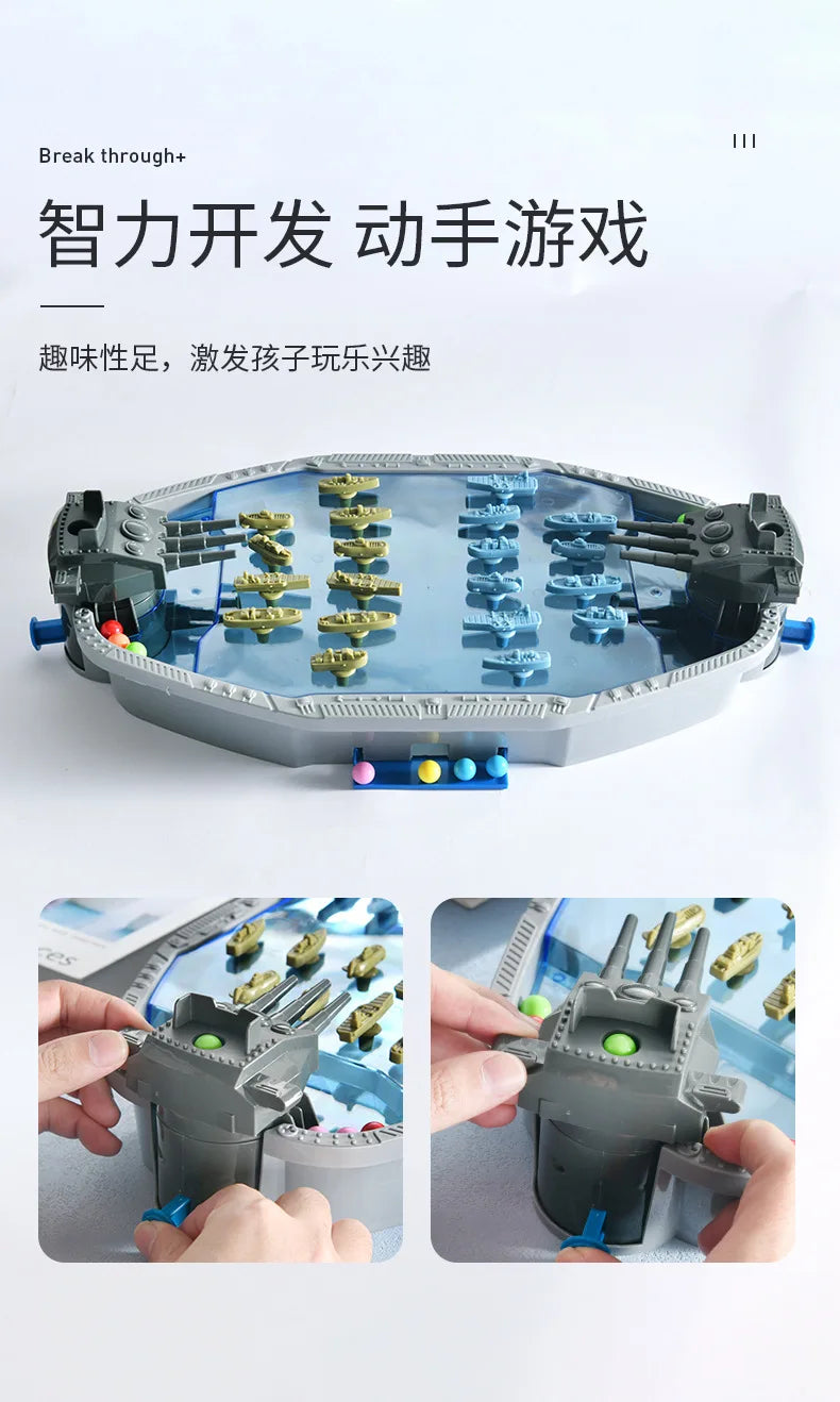 New Navy Combat Board Games Toys Multiplayer Party Interactive Table Games Ejection Ball Fighter Army Operations Toys for Kids